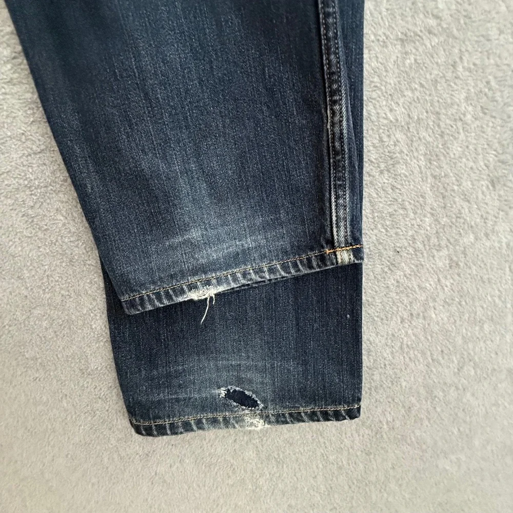 Diesel Larkee Mens 30x32 Regular Straight Jeans Blue Wash 008J4 Button Fly